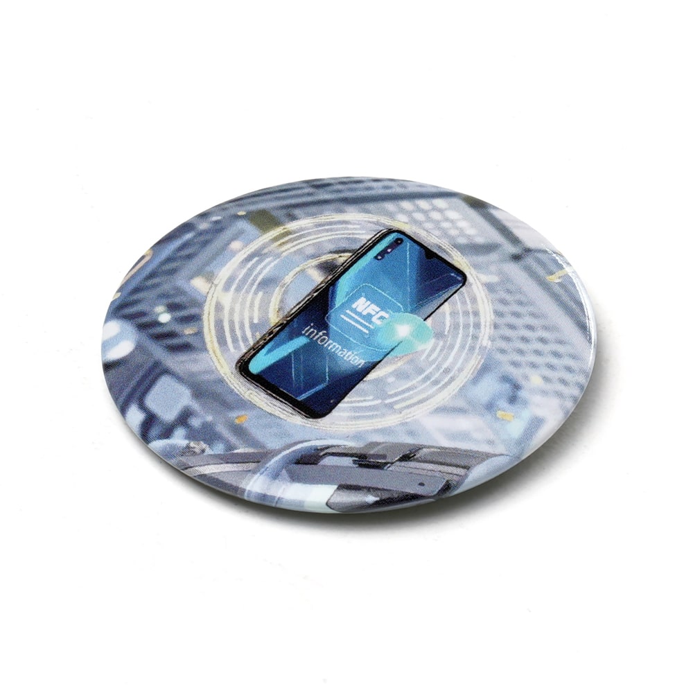 NFC METAL BUTTON BADGE
