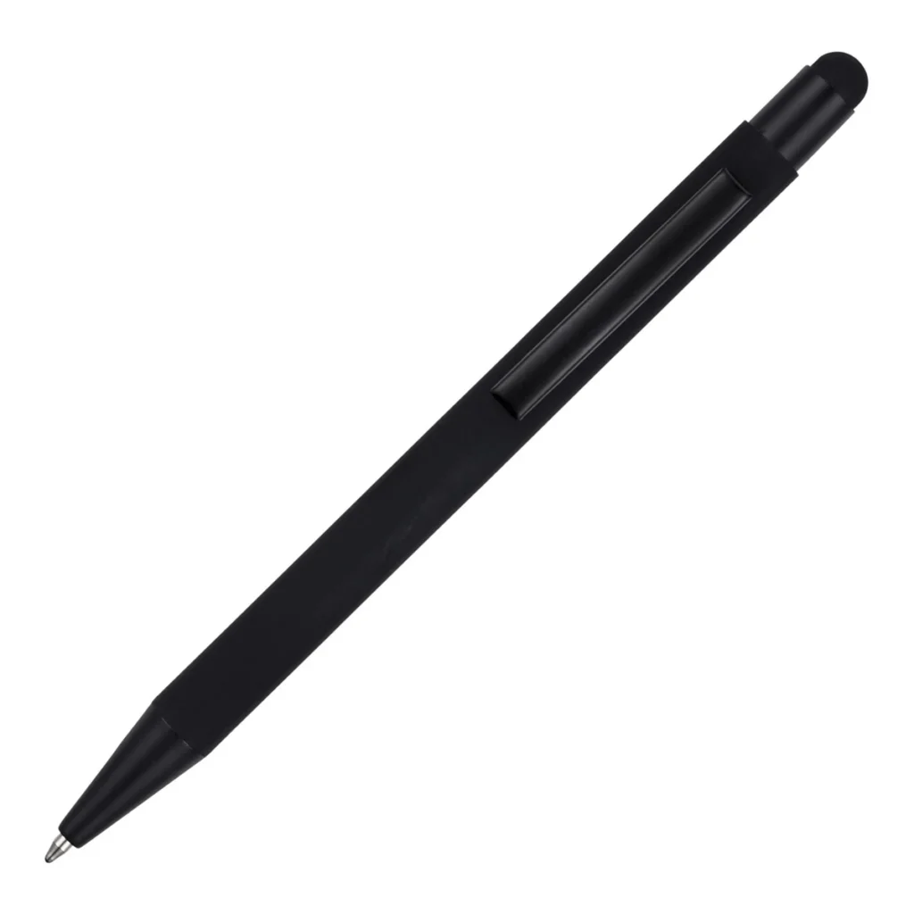 Neptune Gold Soft Feel Stylus Ball Pen in BLACK