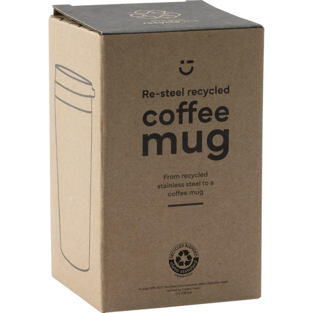 Recycled stainless steel travel mug (380ml) - image 6