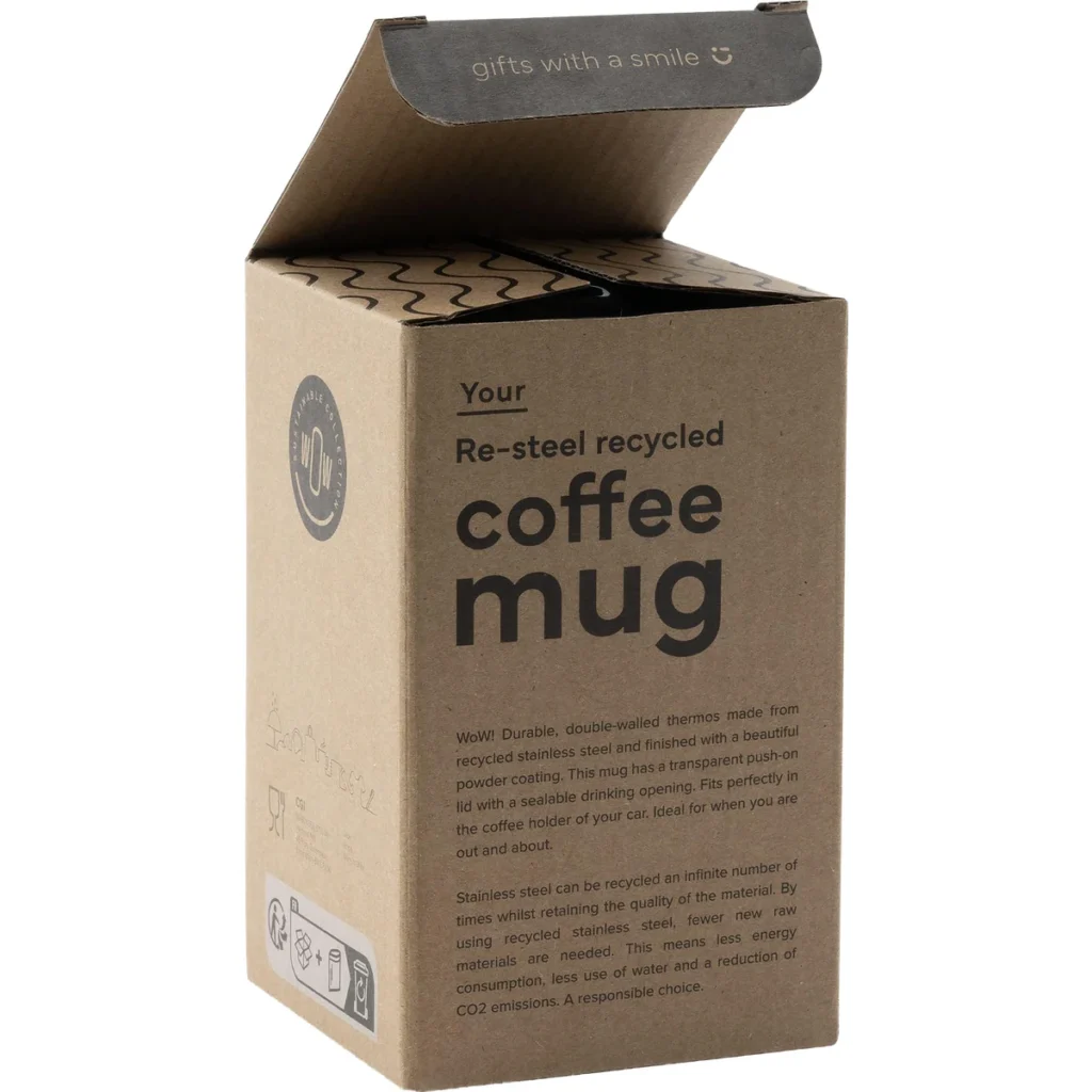Recycled stainless steel travel mug (380ml) - image 7