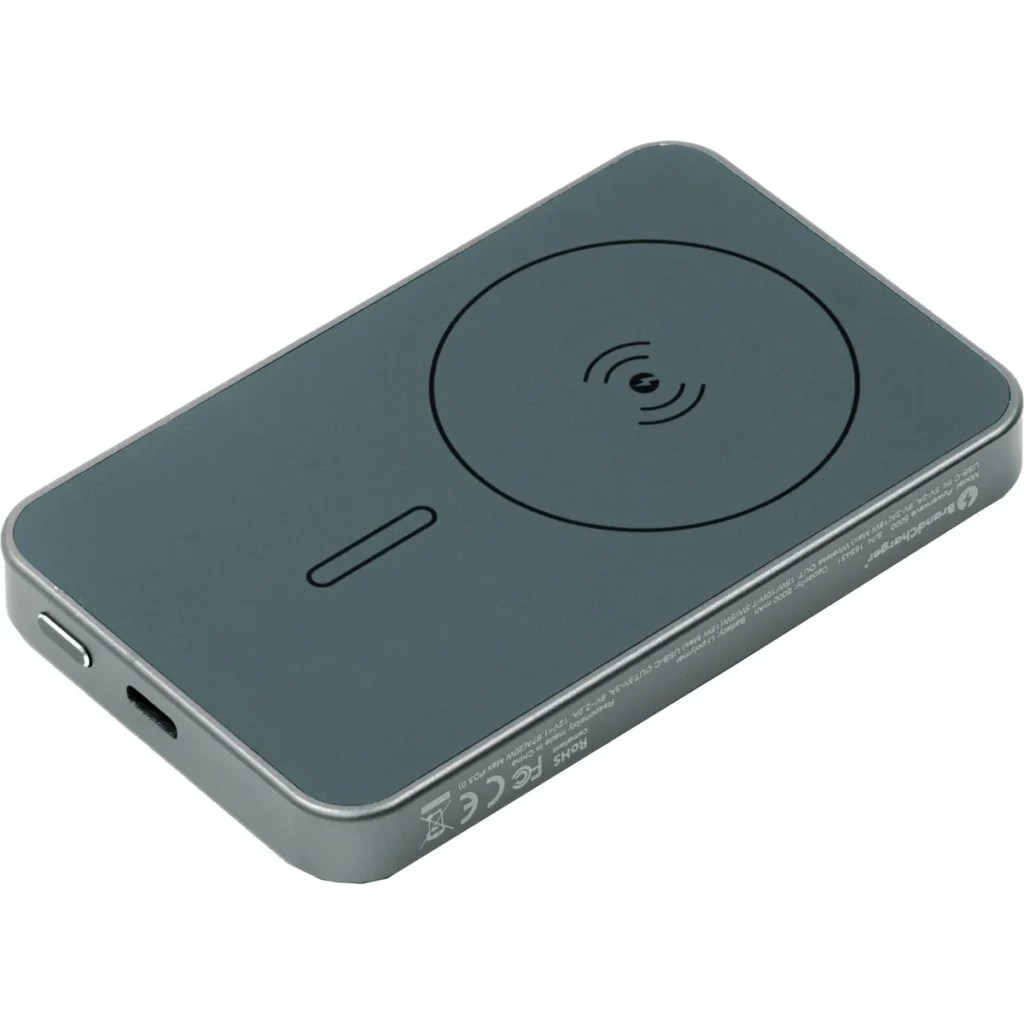 The Powerwave BrandCharger recycled aluminium wireless power bank. (5000 mAh) - image 3