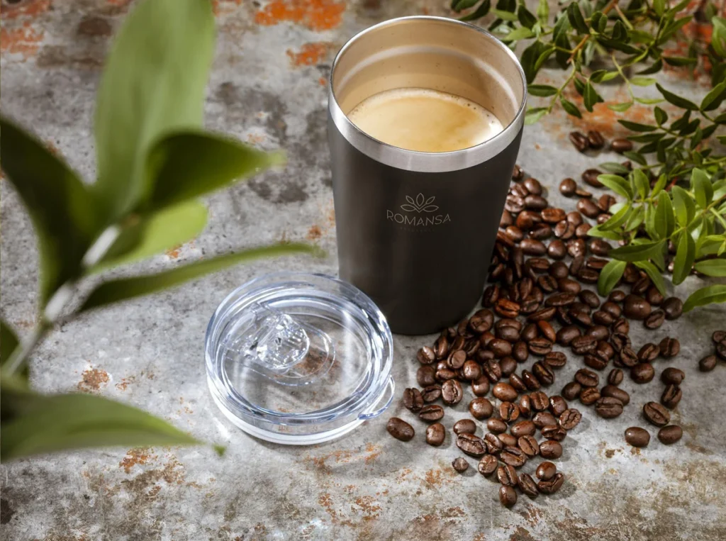Recycled stainless steel travel mug (380ml) - image 14