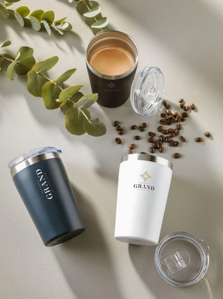 Recycled stainless steel travel mug (380ml) - image 15