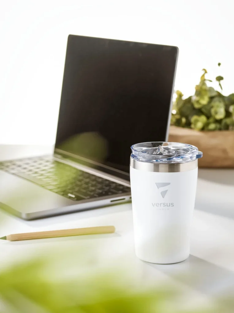 Recycled stainless steel travel mug (380ml) - image 12