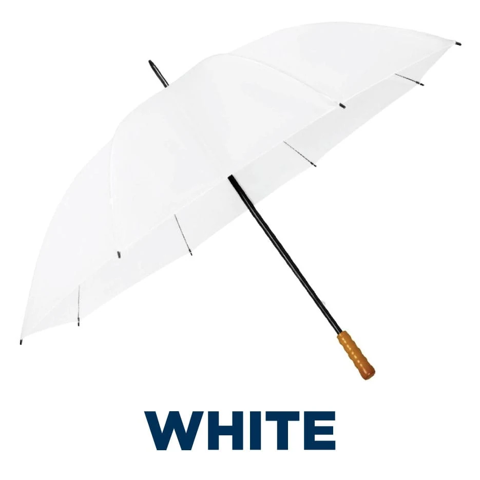 Economy Golf Umbrella in White